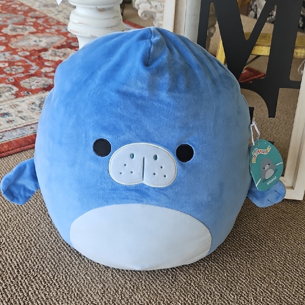 Original Squishmallows Maeve The Manatee 14in Blue NWT